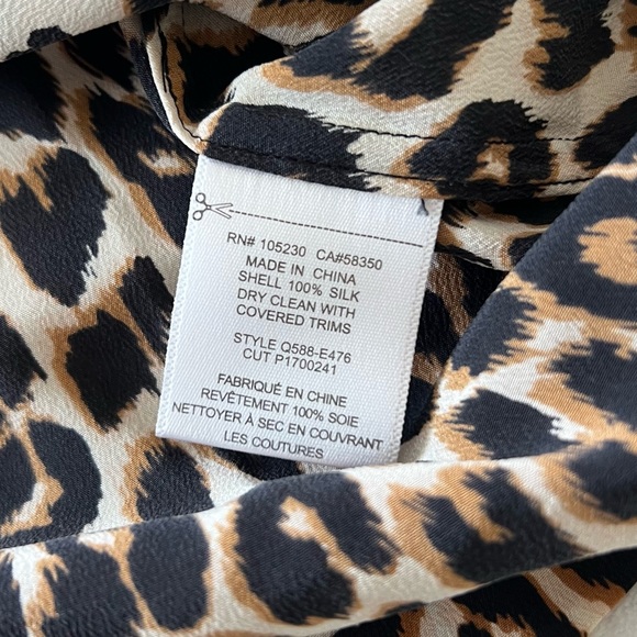 Equipment Femme Aubrey Silk Shift Dress in Natural Cheetah - Picture 4 of 8